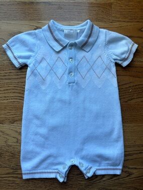 Baby Boy Sweater Knit Romper